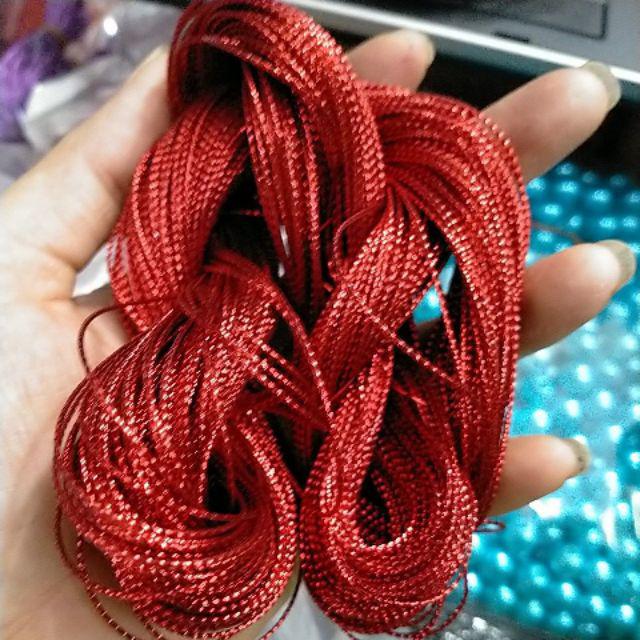 Bó 90 met Dây kim tuyến nhiều màu