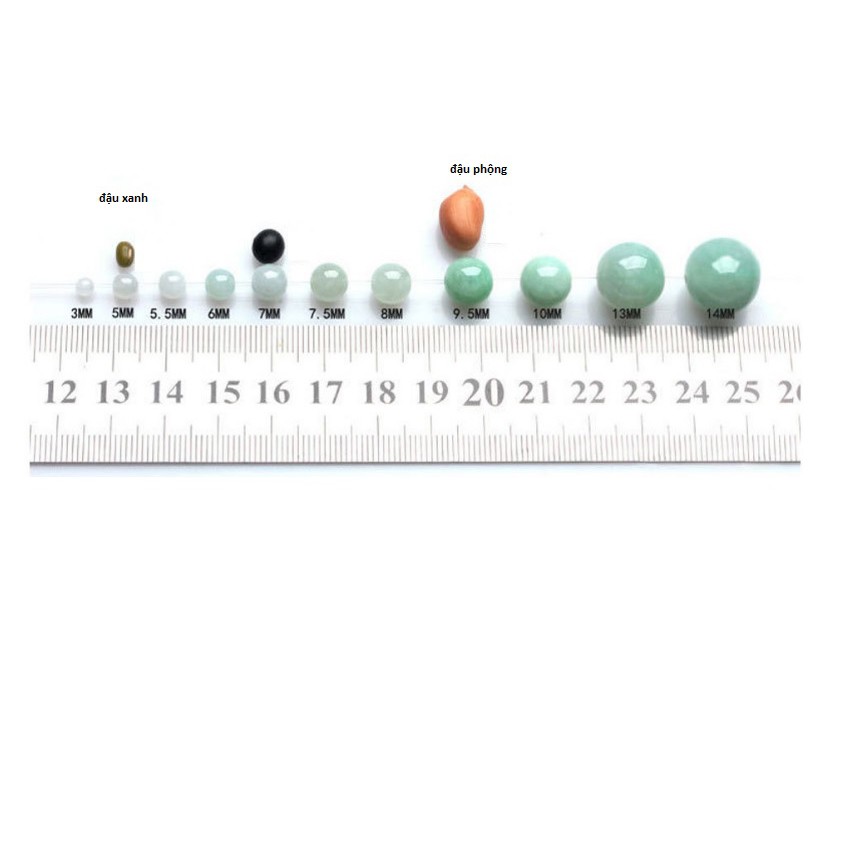 10-20viên đá thiên nhiên 6-8-10mm nhiều màu làm vòng