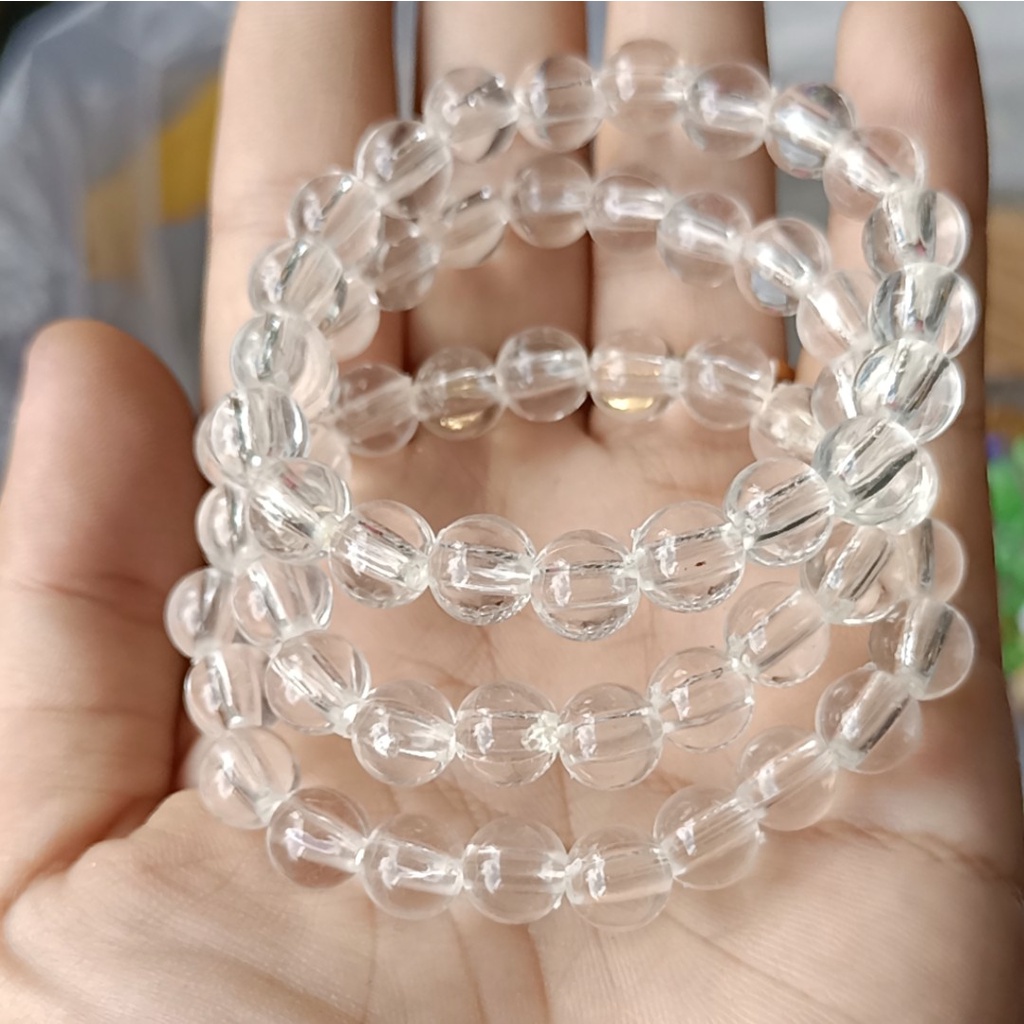 10-35 hạt nhựa 8-10-12mm tròn có lỗ xỏ dây cỡ 2mm (GÓI 10GAM) - TL