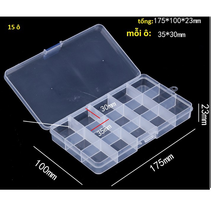 Hộp nhựa 10 /15/24/36 ngăn đựng đồ đa năng