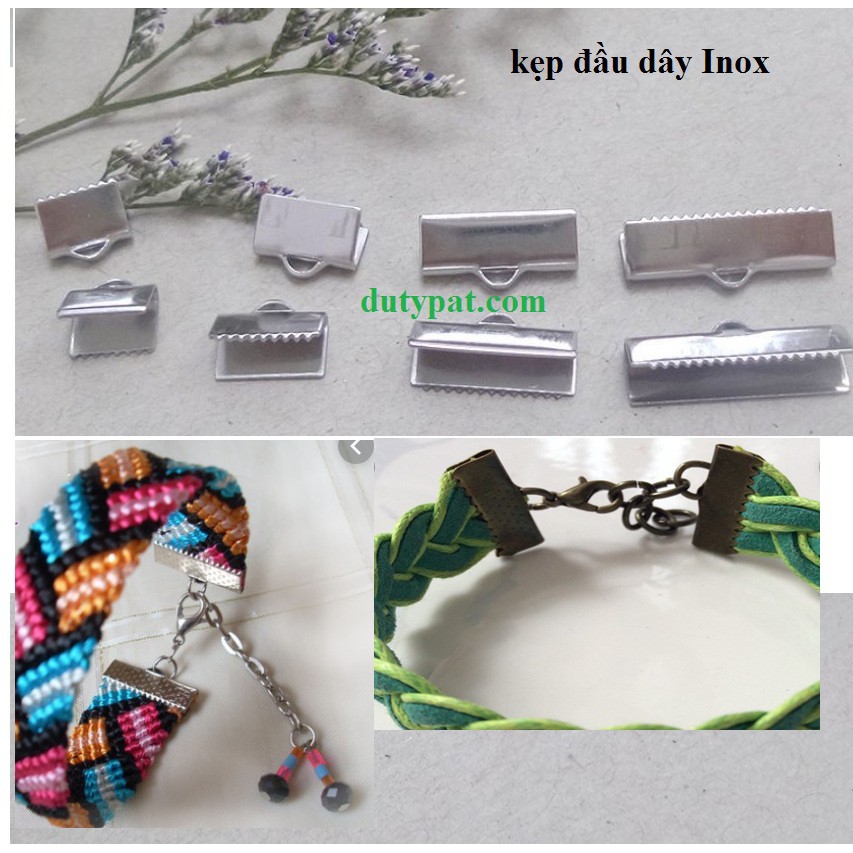 2 kẹp răng (trơn) inox không rỉ đủ size 8-10-13-15-20mm