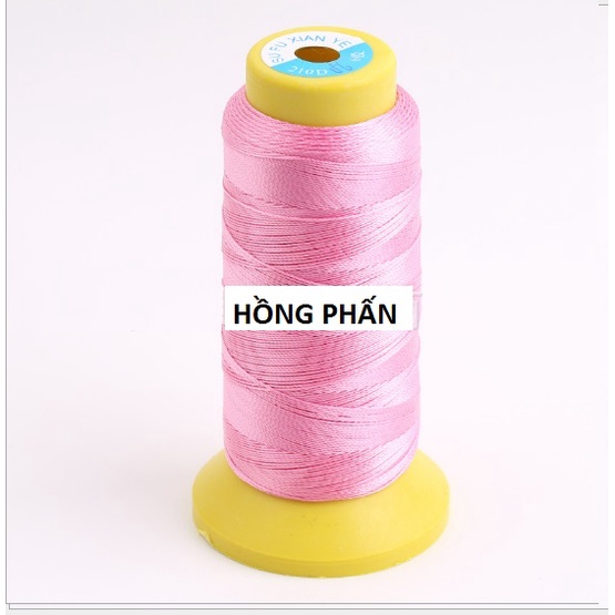 chỉ nylon 210D đủ size, nhiều màu làm tua rua, mày dầy dép, túi sách