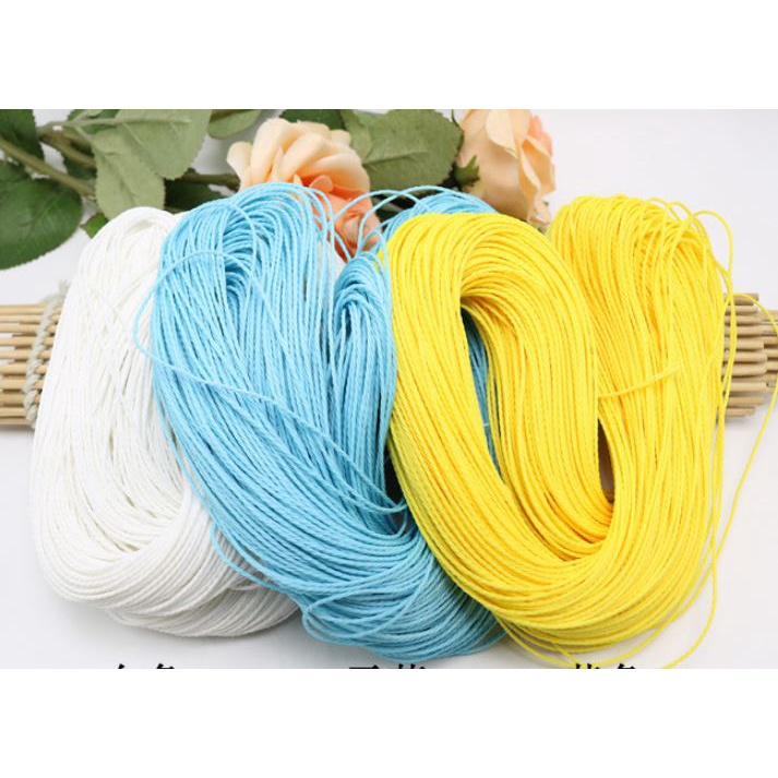bó 90met dây sáp wax Đài Loan không thấm nước đan vòng tay, trang trí handmade 40 màu để chọn