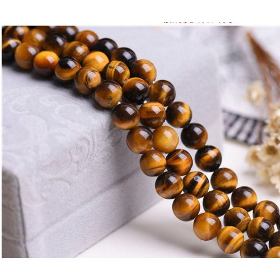 gói 5-10-20 hạt đá mắt hổ vàng nâu loại đẹp 4A size 10 ly