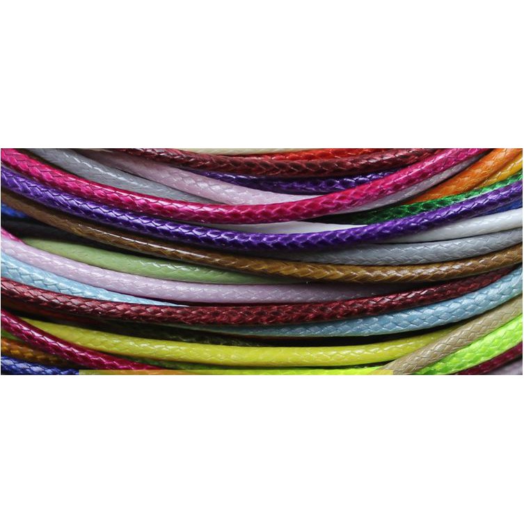 Dây sáp da size 1,2 va 1,5mm bó 10m- có 38 màu để chọn