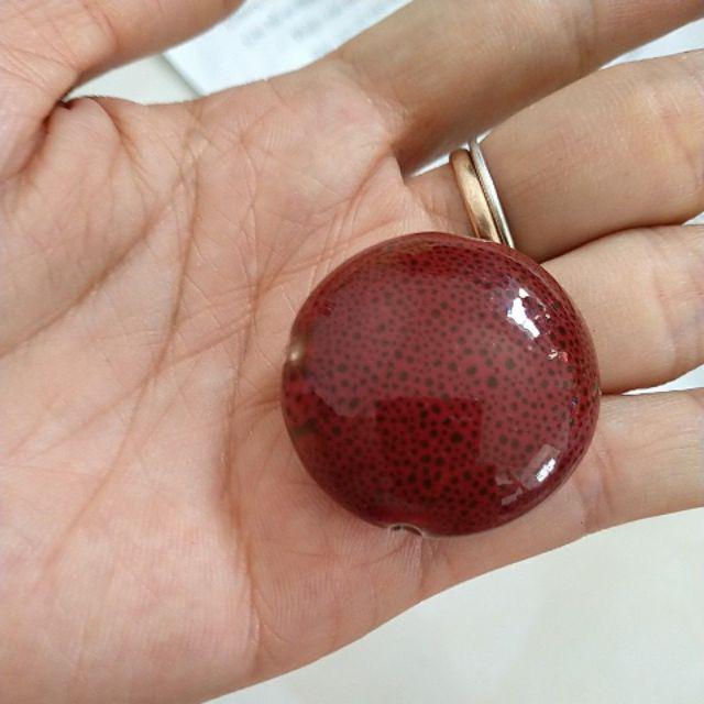 2viên đá gốm tròn dẹp 30mm