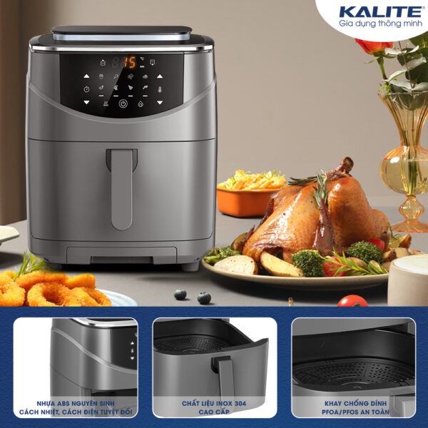 NỒI CHIÊN HƠI NƯỚC KALITE STEAM 7 dung tích 7lit