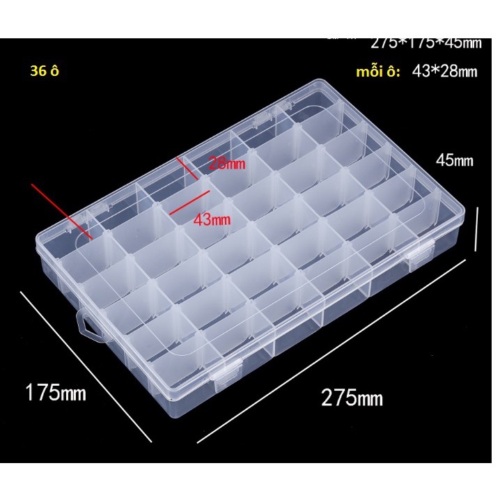 Hộp nhựa nhiều ngăn tháo lắp các ngăn, hộp chia thuốc