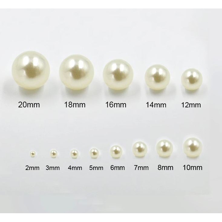 25-50-100gam hạt nhựa ngọc trai 8mm không lỗ