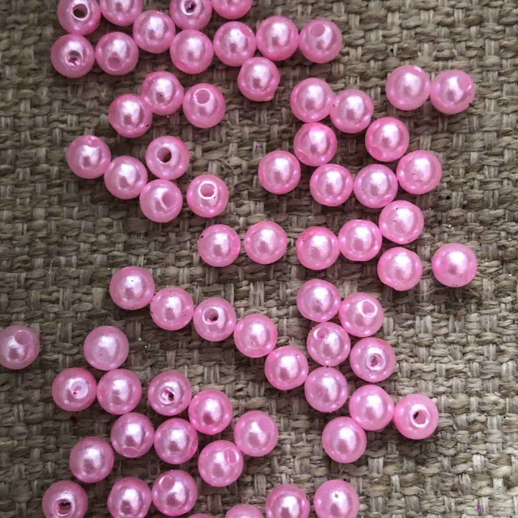 10-50 gam hạt châu 5mm, hạt cườm,hạt bẹt nhựa nhiều màu có lỗ làm trang sức vòng cổ , vòng tay, trang trí quần áo