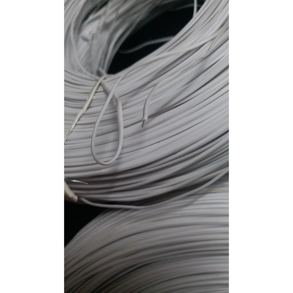 1 cuộn 0.8kg khoảng 300met dây nhôm bọc nhựa trắng 1.2mm