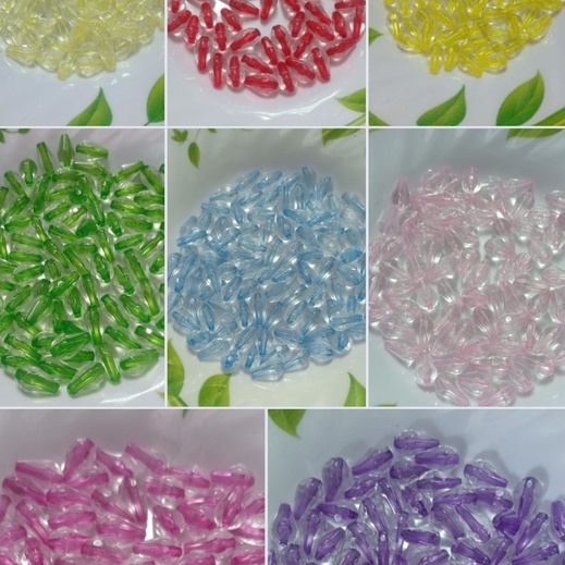 25gam hạt nhựa hình giọt nước có nhân size 8x16mm