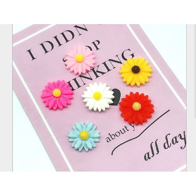 gói 18gam (10cái) miếng dán hoa cúc làm cột tóc size 2cm (p140-15)