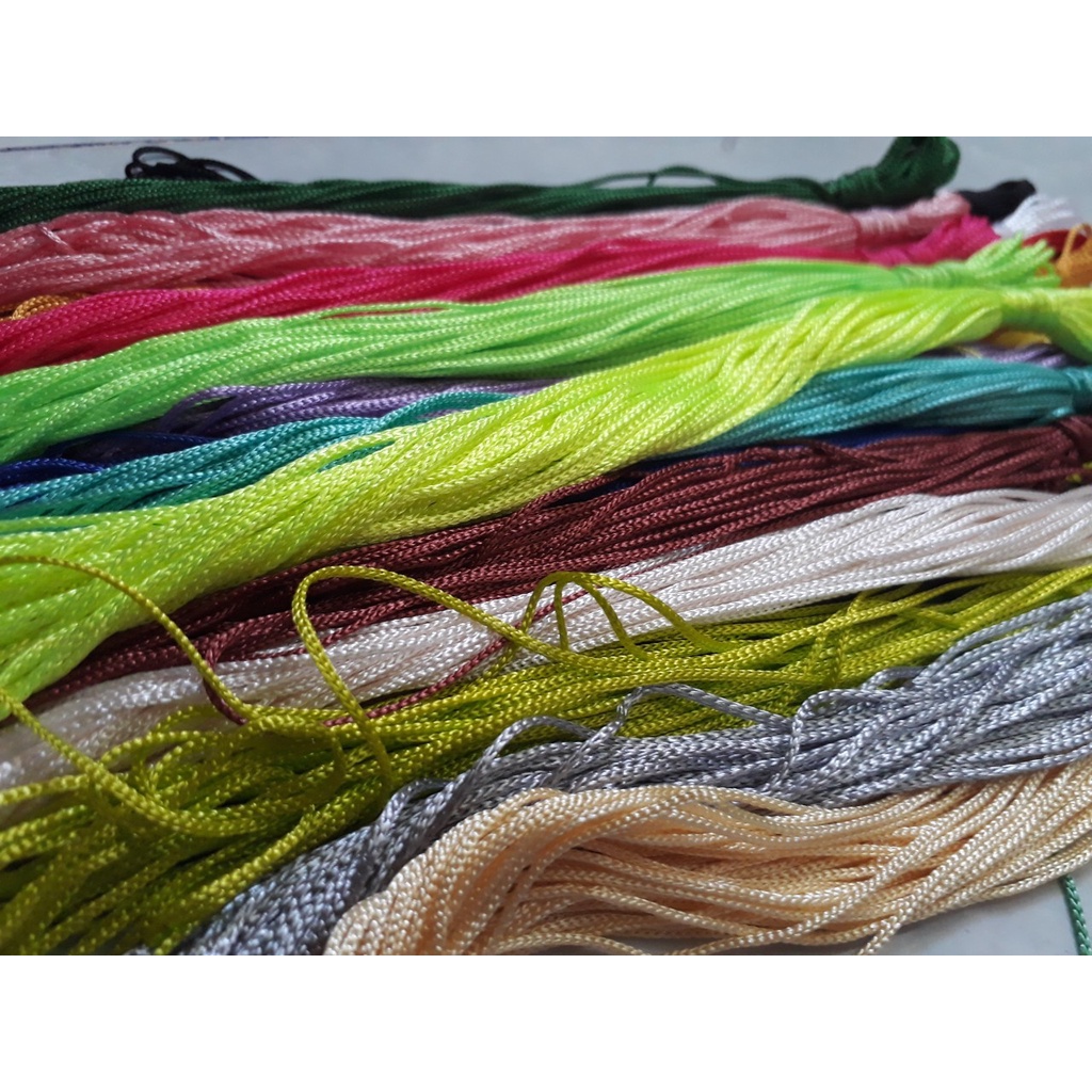 10met dây dù 1mm mềm , dây dù Việt nam 50 màu để chọn dùng đan vòng tay, thắt bút,đan vòng dreamcatcher