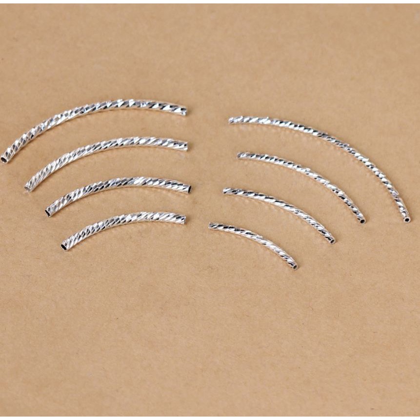 ống xỏ khắc hoa văn bạc thái 925 đủ size