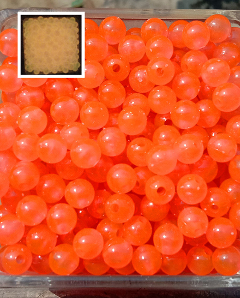 50gam hạt dạ quang đủ màu 6mm, 8mm, 10mm, 12mm, hạt nhựa tròn