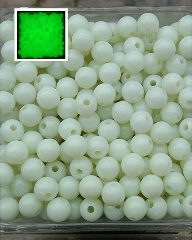 50gam hạt dạ quang đủ màu 6mm, 8mm, 10mm, 12mm, hạt nhựa tròn