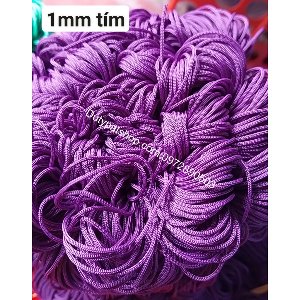 20met Dây dù 1mm sợi tròn mềm mịn (hàng nhập)- có 12 màu