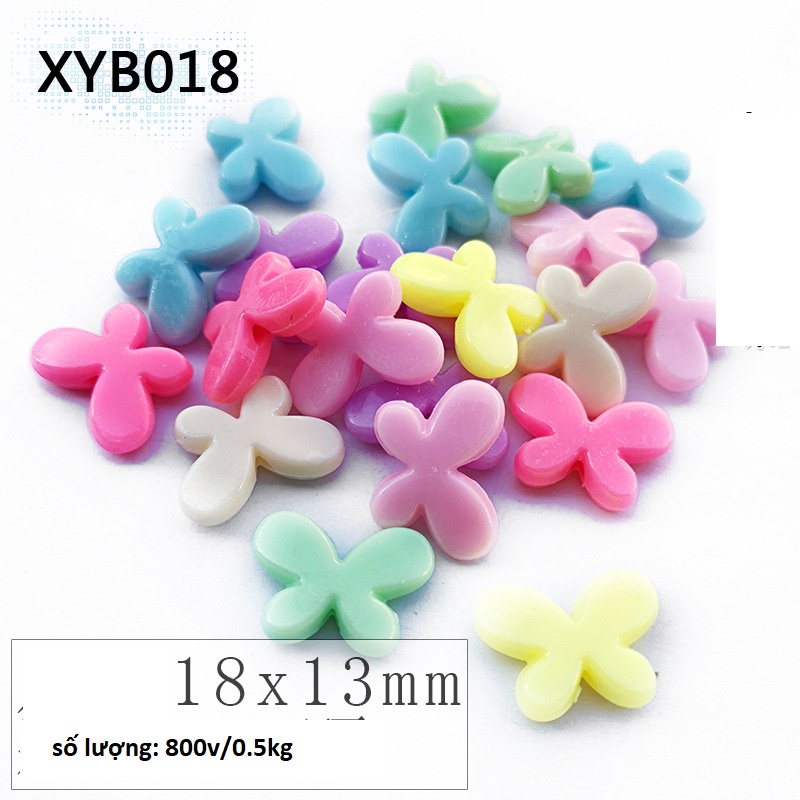 100-500gam hạt nhựa con bươm dùng trang trí vòng hạt, cột tóc,làm đồ chơi, trang trí thủ công handmade...