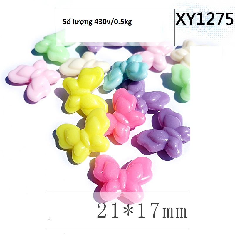 100-500gam hạt nhựa con bươm dùng trang trí vòng hạt, cột tóc,làm đồ chơi, trang trí thủ công handmade...