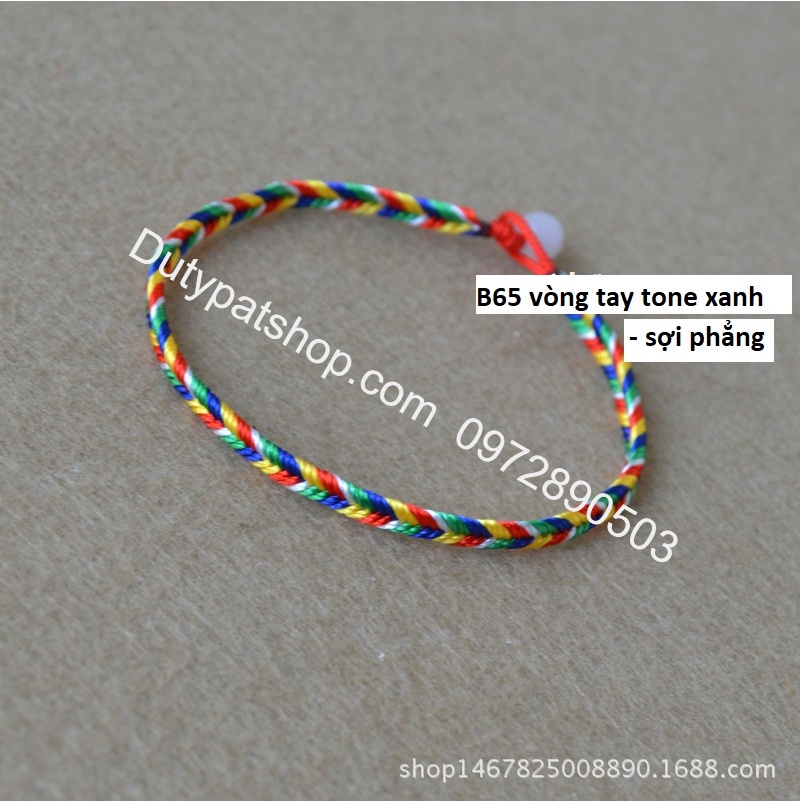 Vòng Tay Chỉ Ngũ Sắc Nepal May Mắn, vòng tay may mắn,Vòng ngũ sắc Tây Tạng - vòng tay chỉ ngũ sắc may mắn