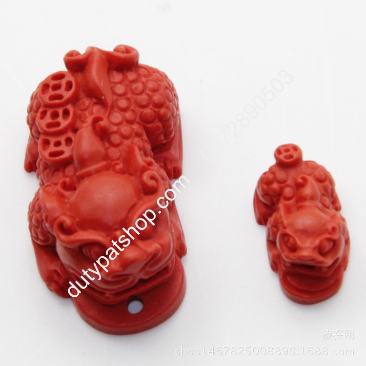 Tỳ hưu , hoa sen đỏ làm từ bột chu sa trừ tà (bột đá núi lửa), tỳ hưu làm vòng tay Lucky Pixiu