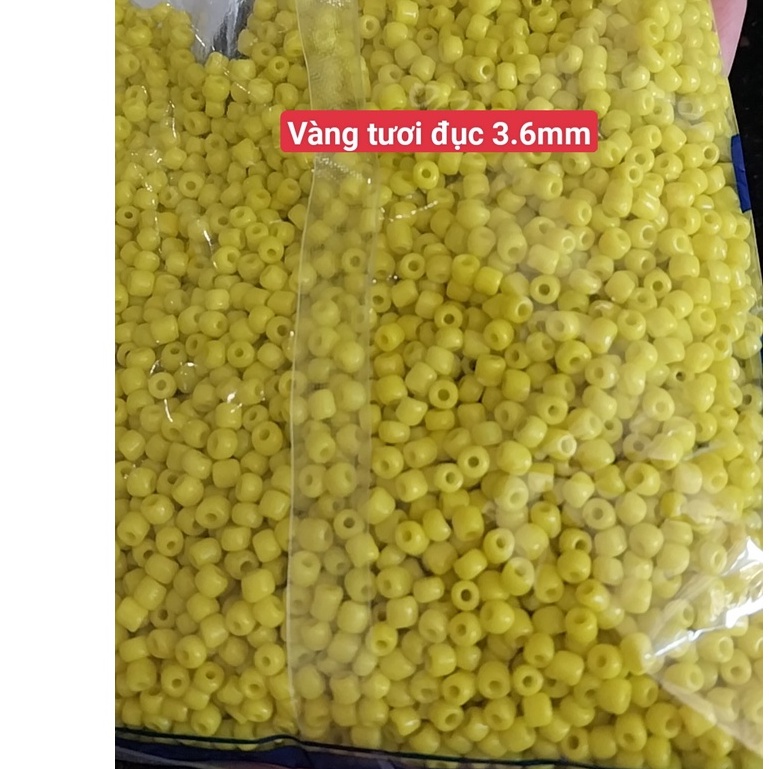 gói 450gam hạt cườm tiểu 2mm, cườm trung 3mm, cườm đai 3.6mm nhiều màu