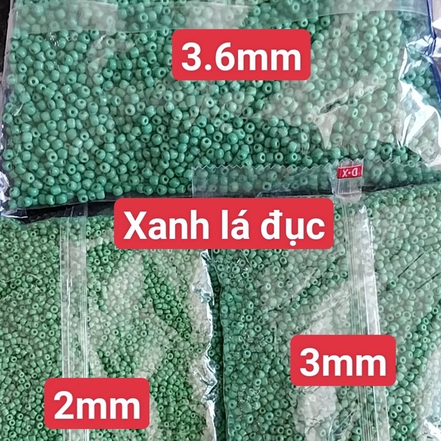gói 450gam hạt cườm tiểu 2mm, cườm trung 3mm, cườm đai 3.6mm nhiều màu