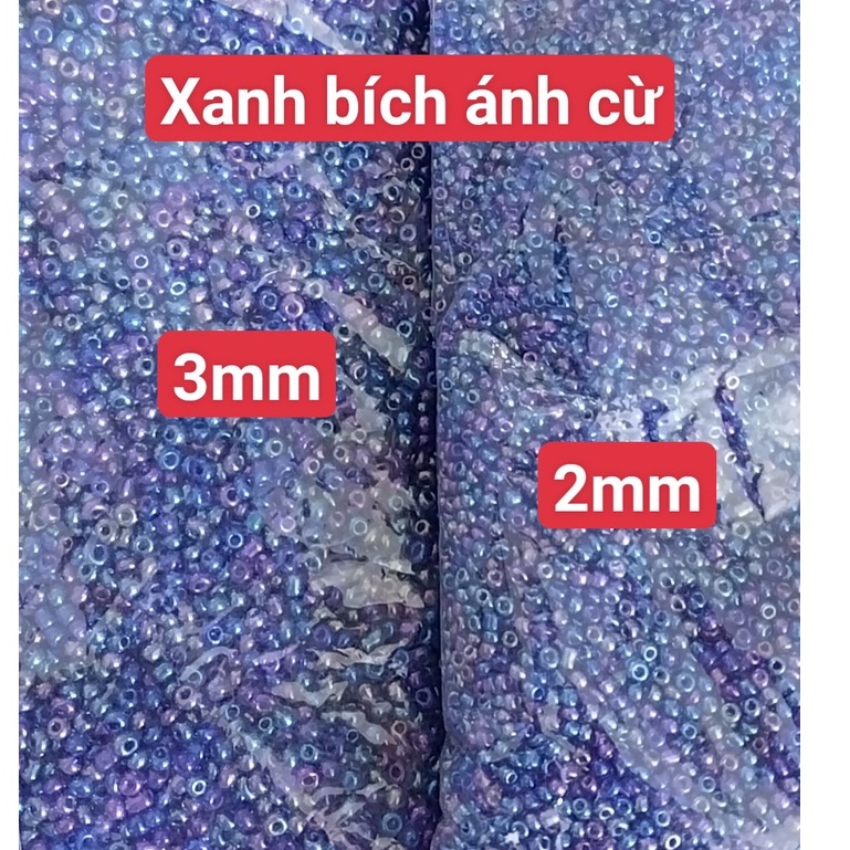 gói 450gam hạt cườm tiểu 2mm, cườm trung 3mm, cườm đai 3.6mm nhiều màu