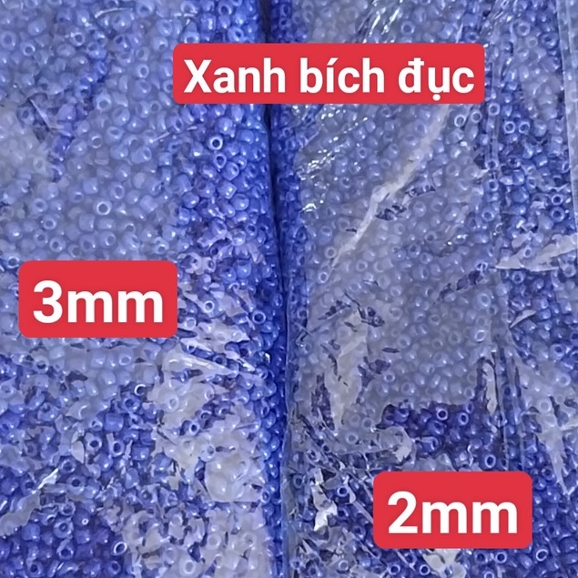gói 450gam hạt cườm tiểu 2mm, cườm trung 3mm, cườm đai 3.6mm nhiều màu