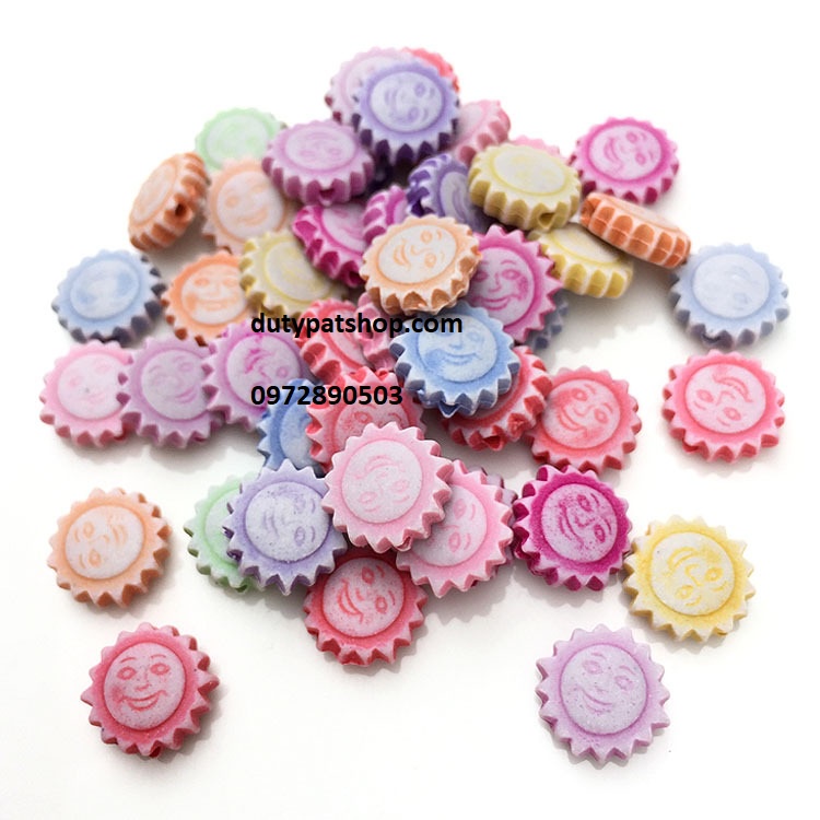 100-500gam hạt nhưa cánh hoa đủ màu in chữ cái size 12mm có lỗ xỏ làm vòng hạt, nguyên liệu trang trí handmade