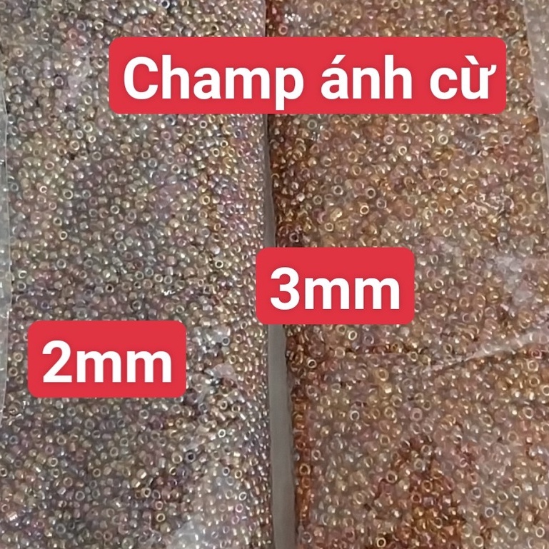 gói 450gam hạt cườm tiểu 2mm, cườm trung 3mm, cườm đai 3.6mm nhiều màu