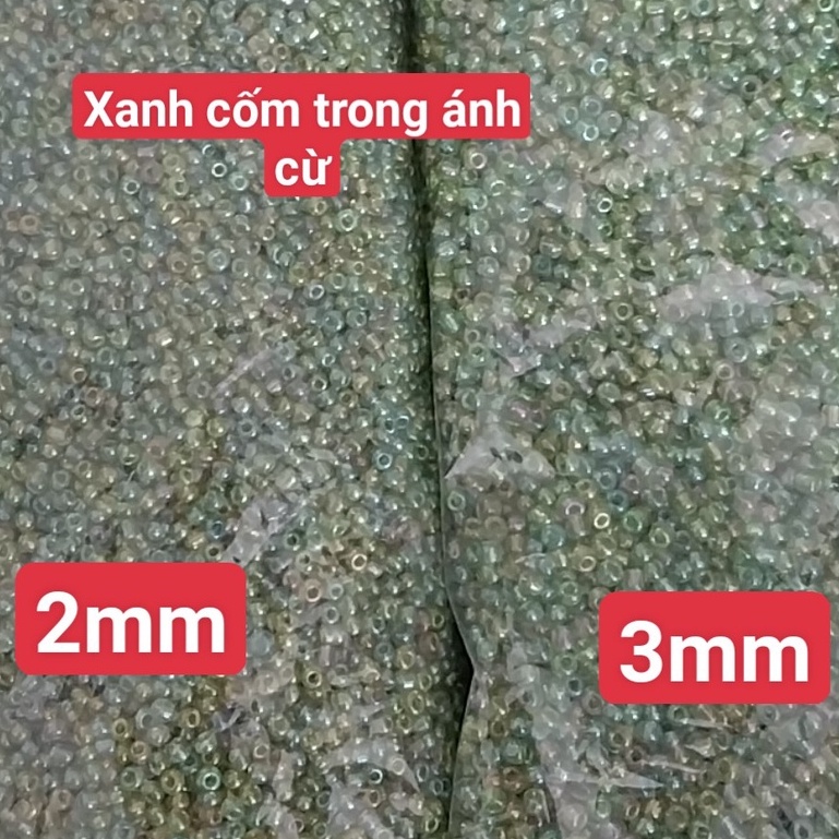 gói 450gam hạt cườm tiểu 2mm, cườm trung 3mm, cườm đai 3.6mm nhiều màu