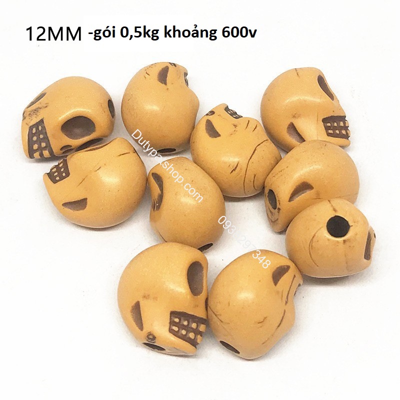 Bản sao của 50gam Hạt nhựa giả gỗ đủ kiểu để làm vòng tay, vòng cổ các loại