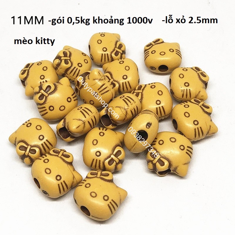 Bản sao của 50gam Hạt nhựa giả gỗ đủ kiểu để làm vòng tay, vòng cổ các loại