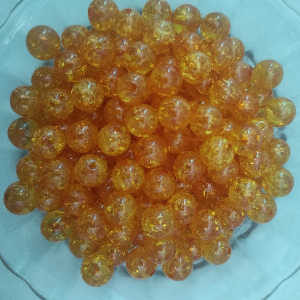 10-50gam hạt nhựa kiểu nứt 8mm, 10mm có lỗ xỏ làm vòng tay, vòng cổ , túi xách, làm handmade