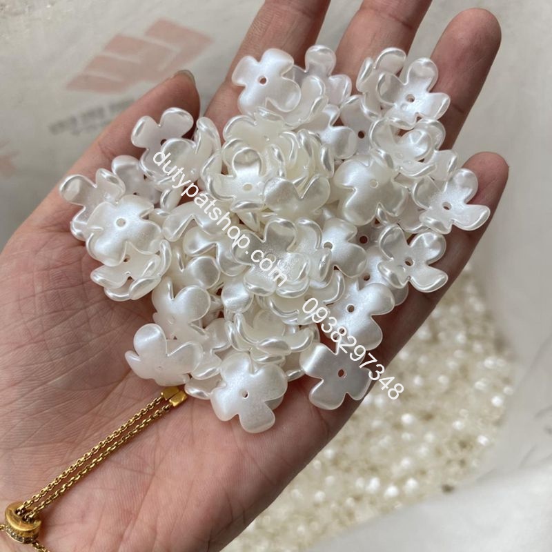 1set hạt cánh hoa, hạt tròn, dây kẽm nguyên liệu làm hoa hạnh phúc thủ công