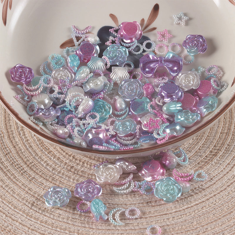 100gam charm mix đủ kiểu màu ngọc trai, hạt charm mix đủ kiểu