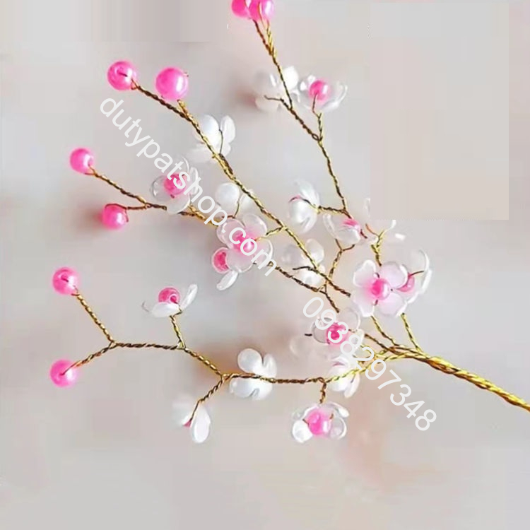 1set hạt cánh hoa, hạt tròn, dây kẽm nguyên liệu làm hoa hạnh phúc thủ công