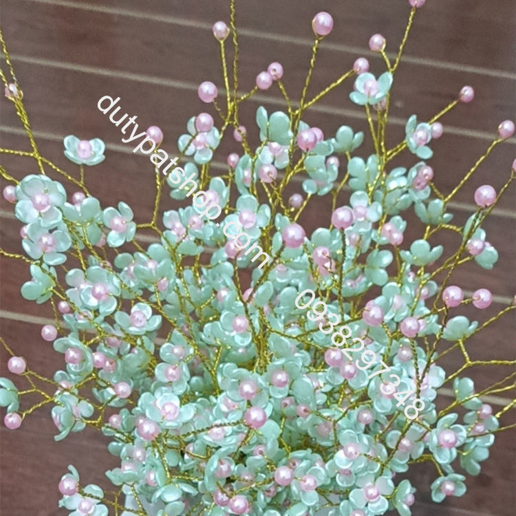 1set hạt cánh hoa, hạt tròn, dây kẽm nguyên liệu làm hoa hạnh phúc thủ công