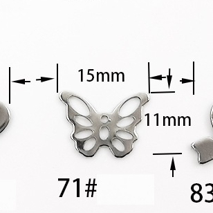 5 mặt charm hoa lá các kiểu  mỏng nhẹ inox không rỉ làm vòng tay. vòng cổ, hoa tai