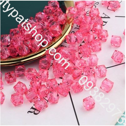 100- 500gam hạt nhựa đa giác dùng trang trí đang tui xách, xỏ vòng hạt, cột tóc,làm đồ chơi, trang trí thủ công handmade