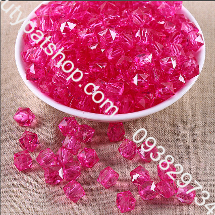100- 500gam hạt nhựa đa giác dùng trang trí đang tui xách, xỏ vòng hạt, cột tóc,làm đồ chơi, trang trí thủ công handmade