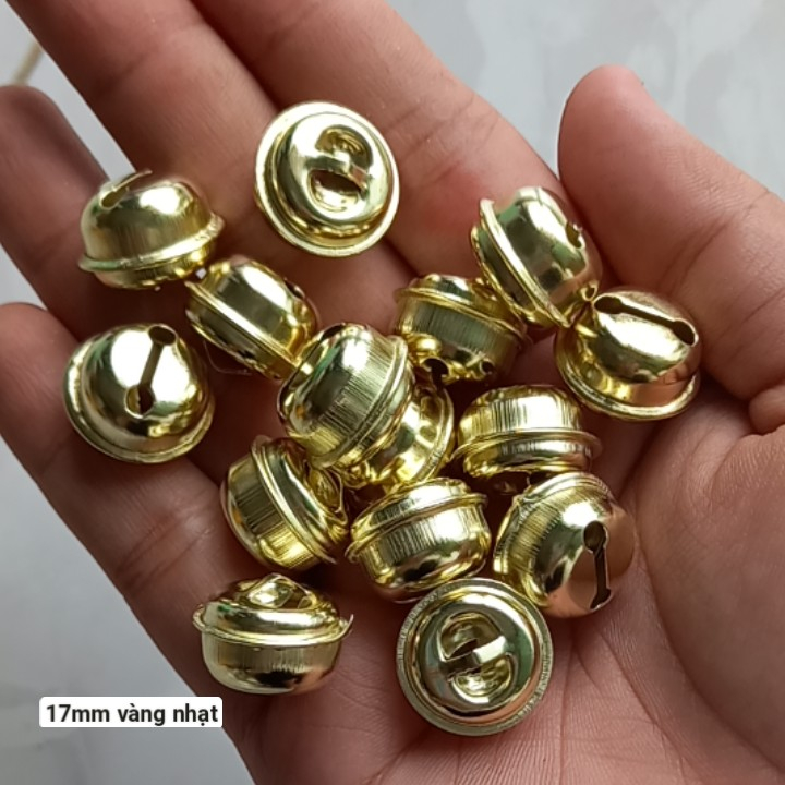 50 chuông lục lạc màu vàng, bạc 16mm 17mm 18mm 20mm 26mm  cho chó mèo, thú cưng, handmade thủ công