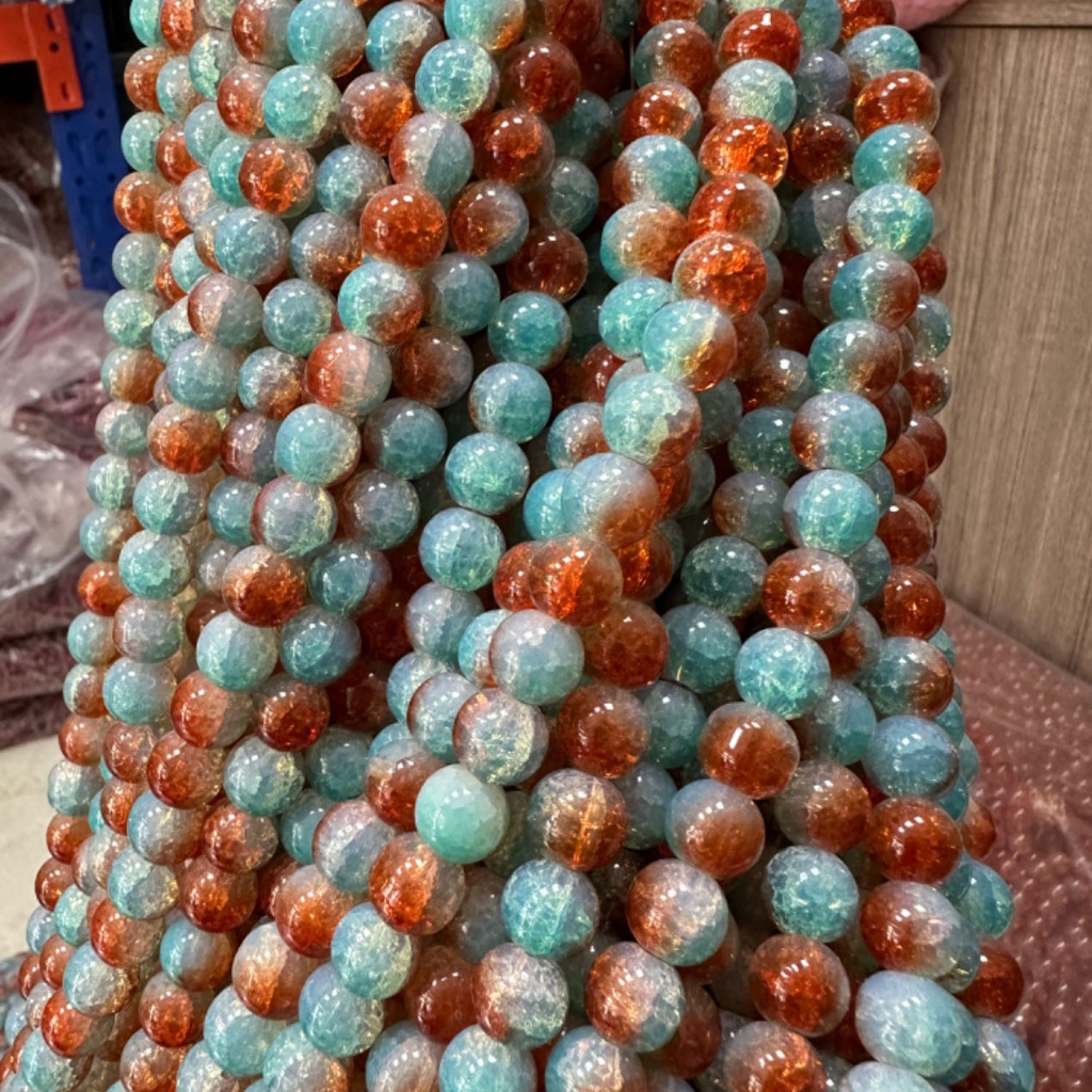 (da02) 50GAM đá tuyết  ĐA SẮC MÀU ĐỤC SIZE 10mm