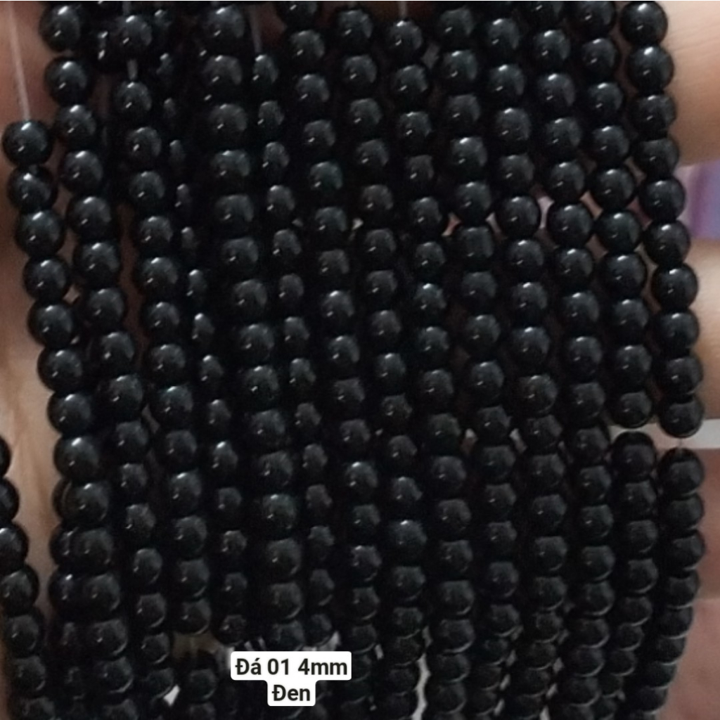 25g Đá 4mm giả ngọc có lỗ xỏ làm vòng tay vòng cổ (DA01)