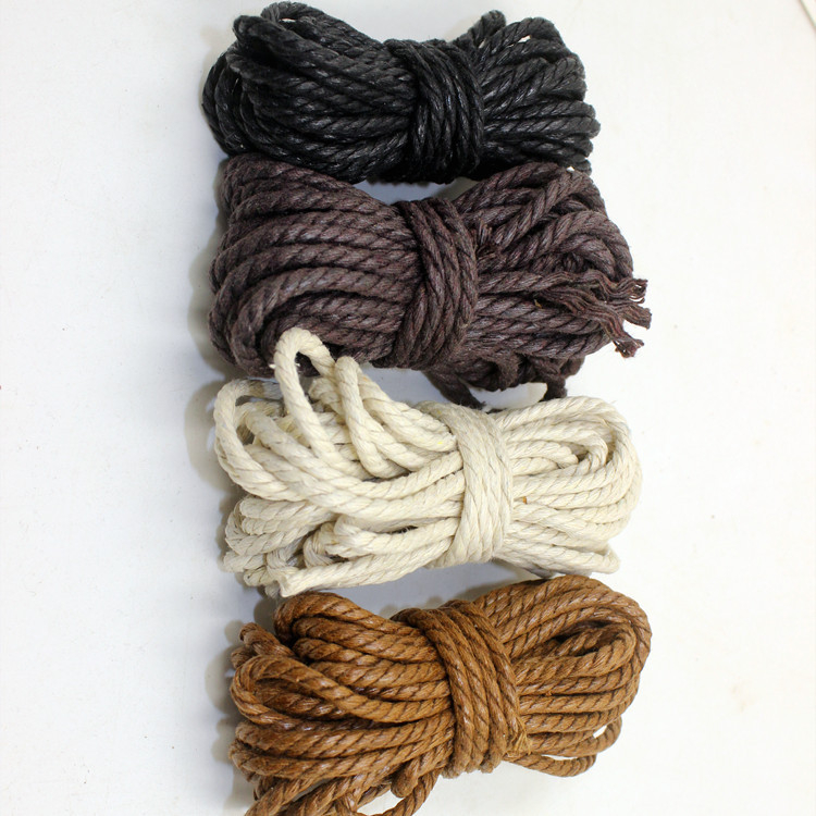 5- 20met size 2mm, 3.5mm dây bông (dây cotton) sáp se 3 sợi