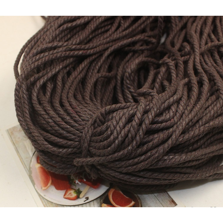 5- 20met size 2mm, 3.5mm dây bông (dây cotton) sáp se 3 sợi