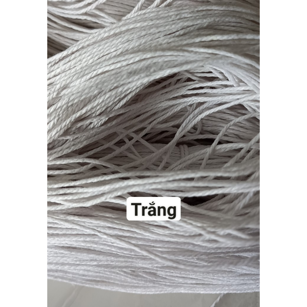 5-10met size 1.5mm dây bông se 3 sợi làm vòng tay, trang trí thủ công handmade, nguyên liệu dây thủ công mỹ nghệ