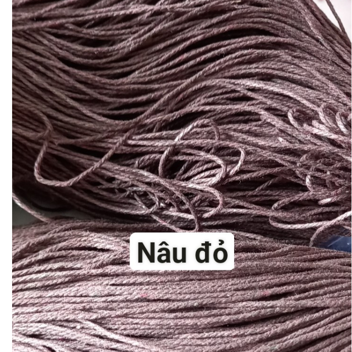 5-10met size 1.5mm dây bông se 3 sợi làm vòng tay, trang trí thủ công handmade, nguyên liệu dây thủ công mỹ nghệ
